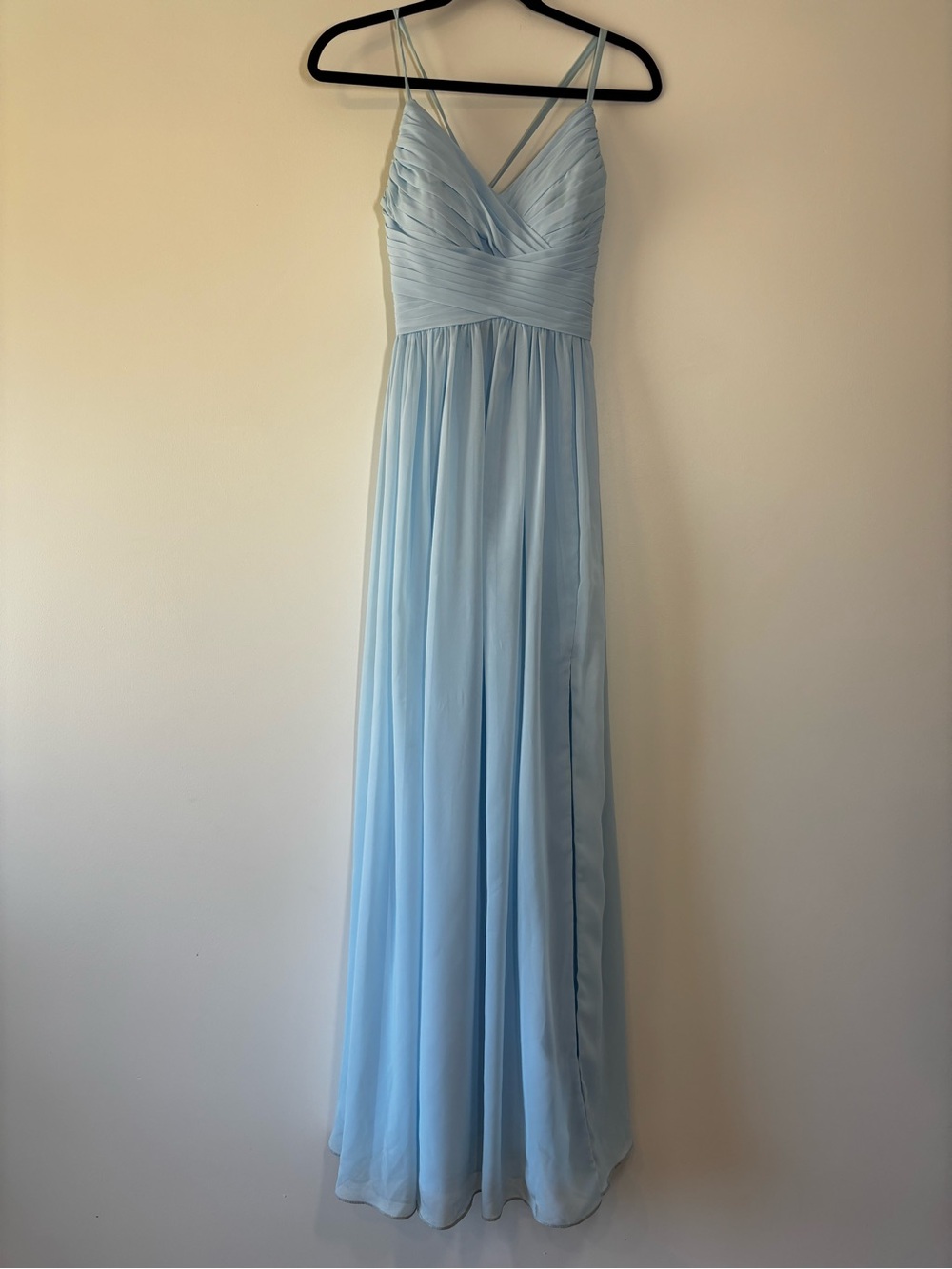JJ’s House Cordelie A-line Chiffon Bridesmaid Dress, Sky Blue